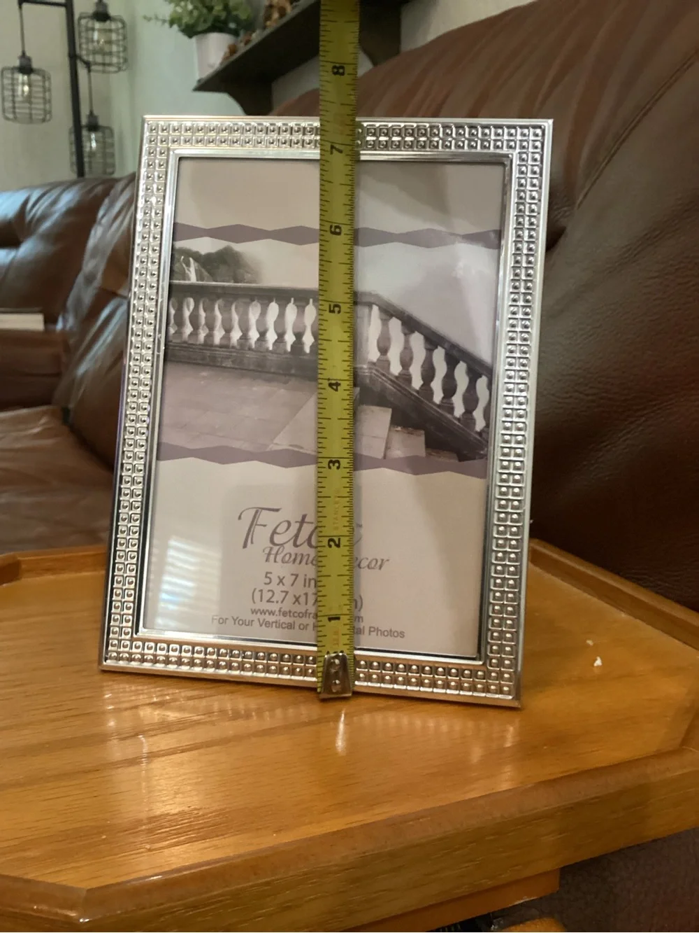 Fetco Home Décor Silver Block 5x7 Photo Frame